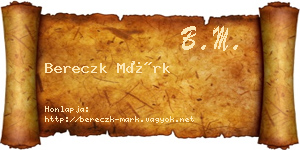 Bereczk Márk névjegykártya