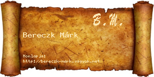 Bereczk Márk névjegykártya